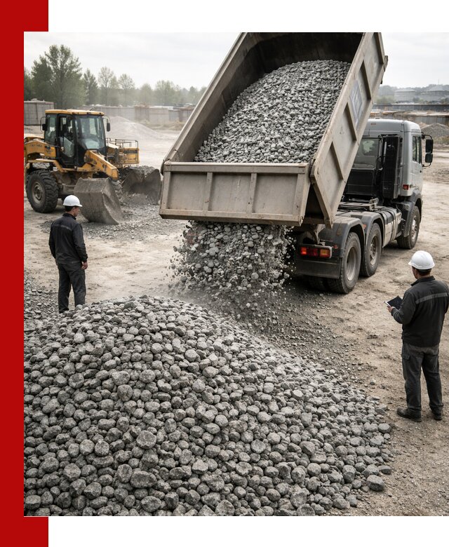 Доставка гранитного щебня фракции 20-40 в Реже