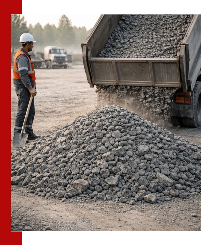 Гранитный щебень фракции 100–201 для строительства в Реже