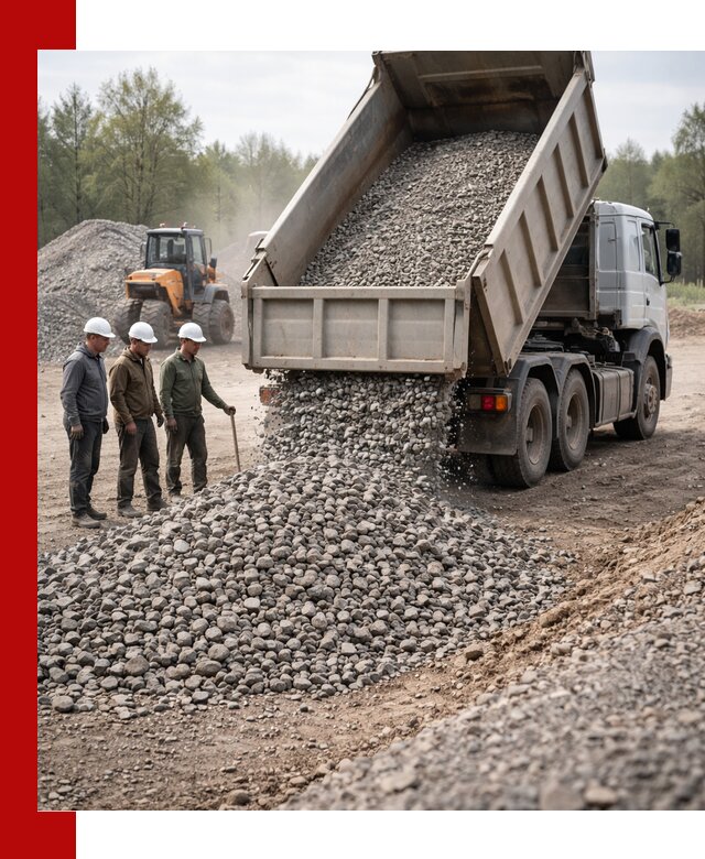 Доставка гравийного щебня фракции 70-120 в Реже