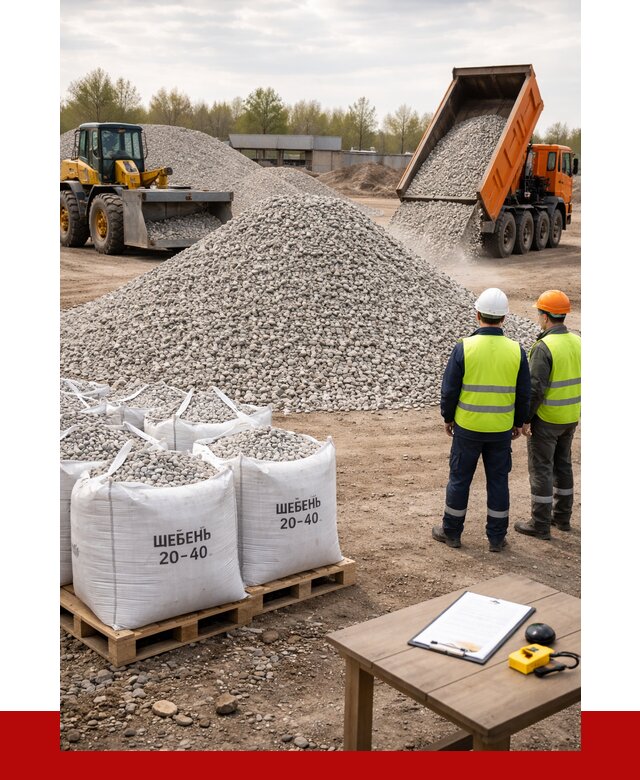 Известняковый щебень 20-40 в Реже от 2300 р. ПРОНЕРУДРеж