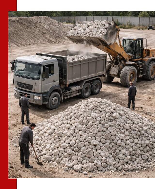 Известняковый щебень фракция 70–150 с доставкой в Реже