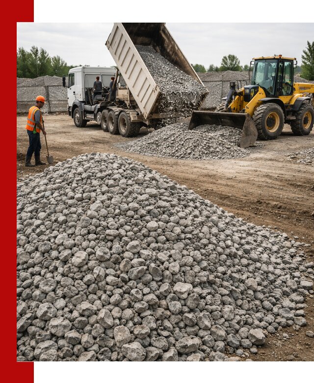 Доставка бетонного щебня фракции 40-70 в Реже