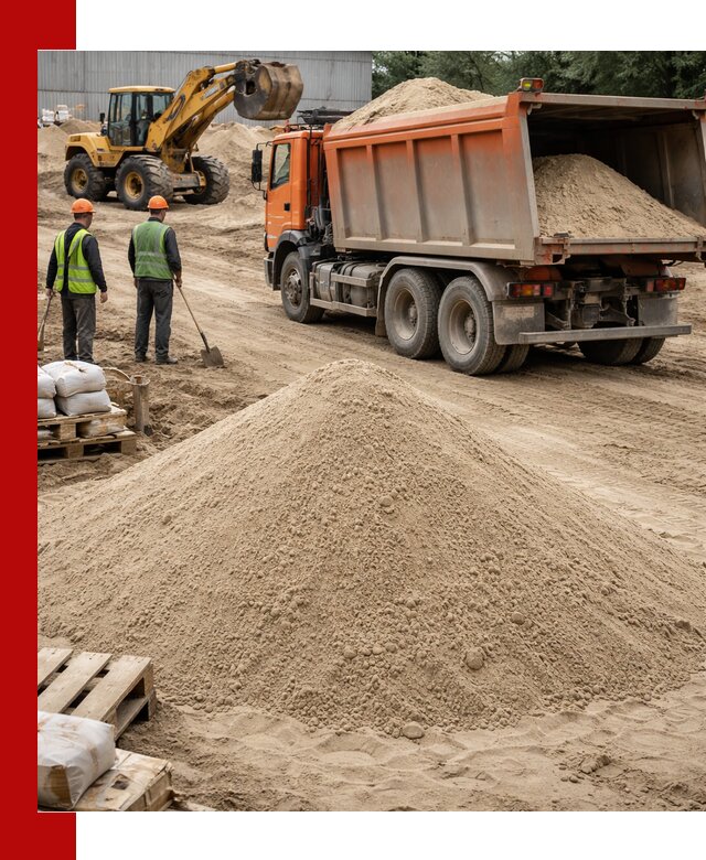 Доставка и продажа мытого речного песка в Реже