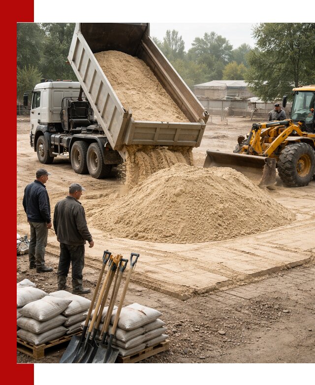 Доставка мытого песка в Реже с самосвалами по выгодной цене