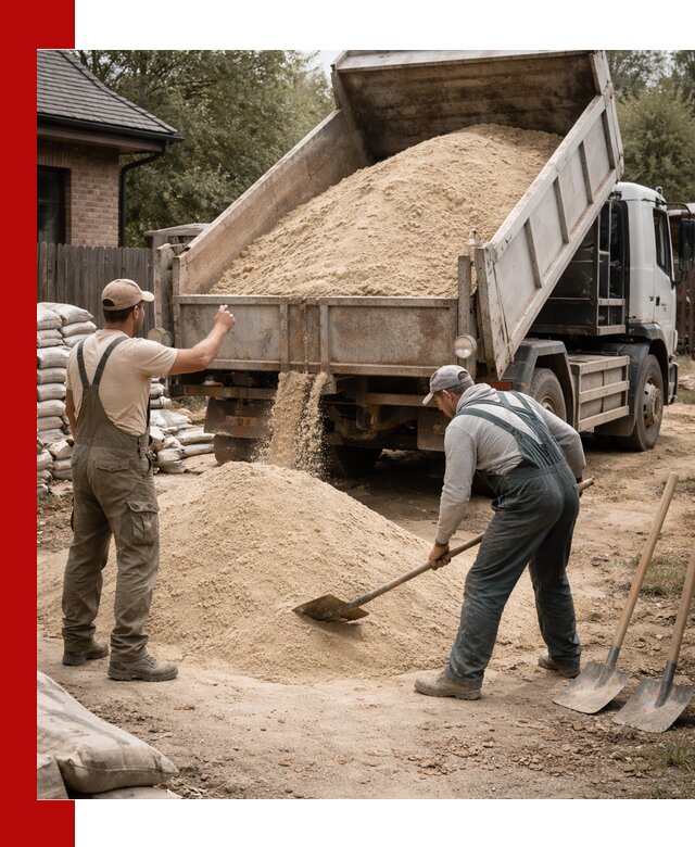 Песок для штукатурки с доставкой в Реже качественный и чистый