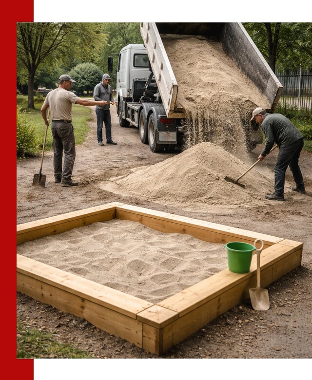 Песок для песочницы с доставкой в Реже недорого и чистый