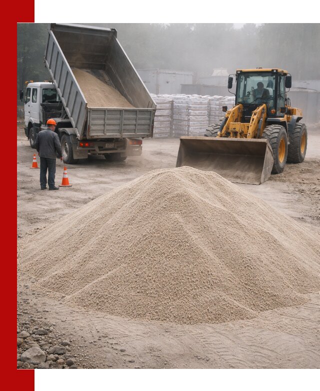 Кварцевый песок фракция 0–8 для стройработ в Реже