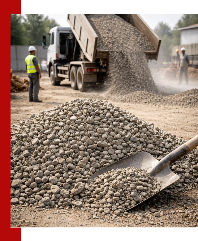 Доставка гравия фракции 20-40 в Реже с самосвалами