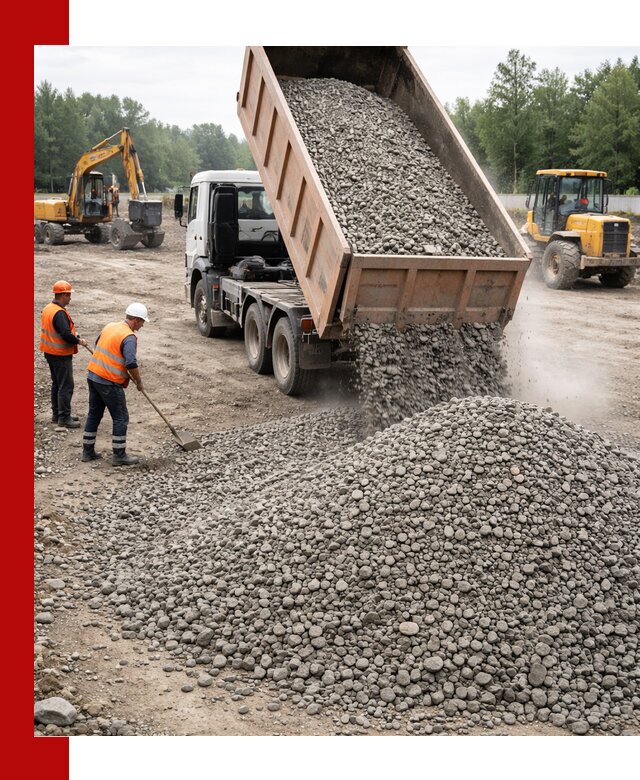 Доставка гравия фракции 40-70 в Реже оптом и в розницу