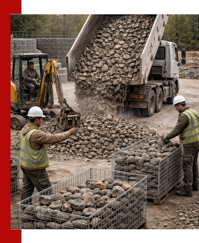 Камень для габионов фракция 100–201 в Реже