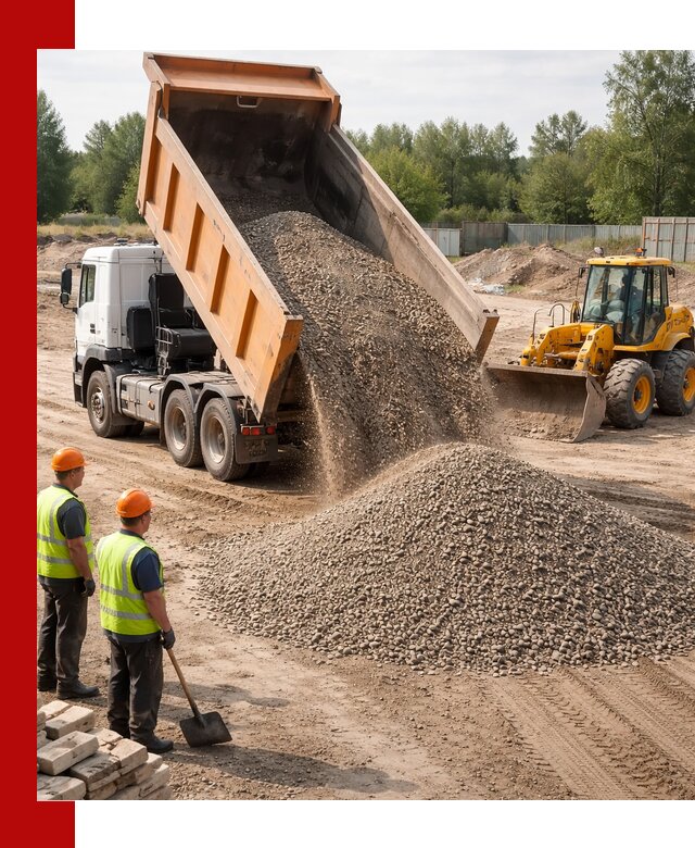 Доставка щебёночно-песчаной смеси ЩПС С7 в Реже