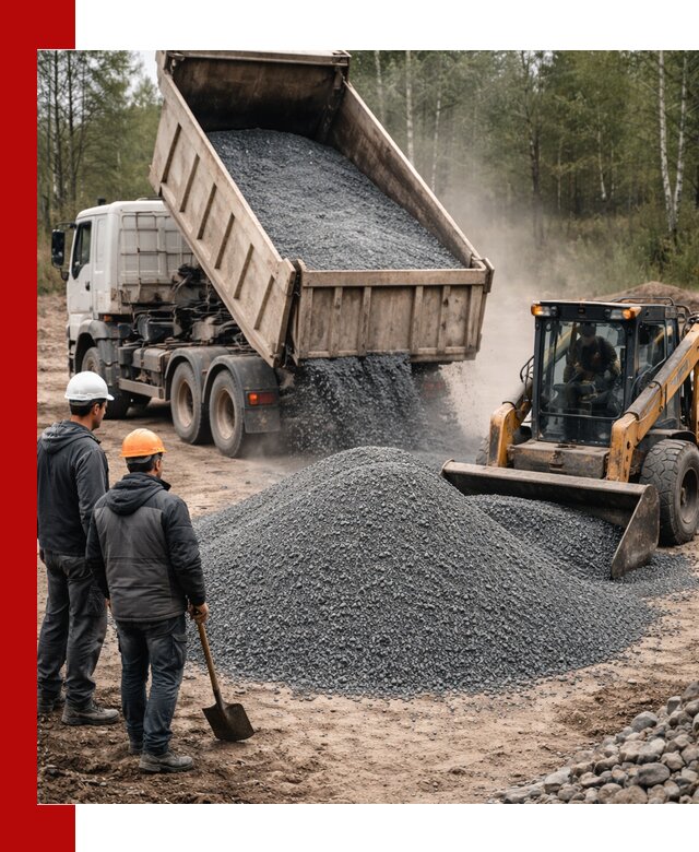 Гранитный отсев 0-5 с доставкой и разгрузкой в Реже