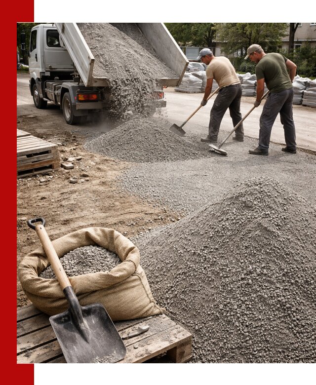 Отсев для тротуарной плитки в Реже — доставка и укладка