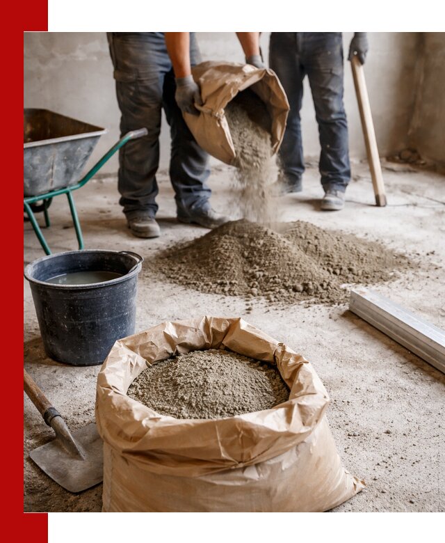 Доставка сухой смеси для стяжки в Реже