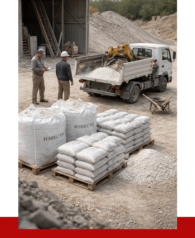 Известь строительная в Реже с доставкой от 4600 р. | ПРОНЕРУДРеж