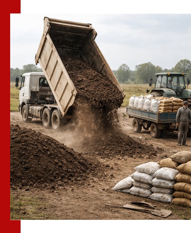 Доставка грунта и удобрений оптом в Реже для сельхоз и строительства