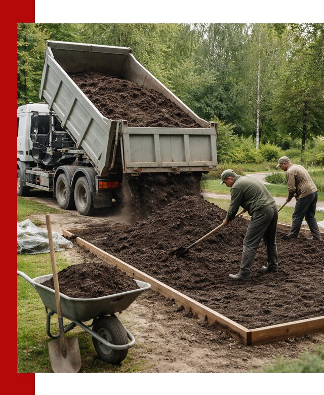Доставка грунта для озеленения и благоустройства в Реже