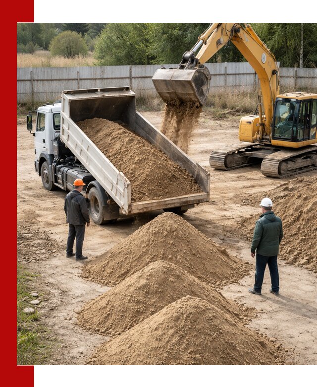 Доставка супеси вагонными и автопартиями в Реже