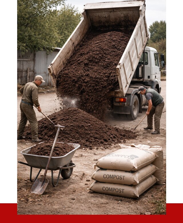 Купить компост в Реже от 4600 р. за куб с доставкой | ПРОНЕРУДРеж