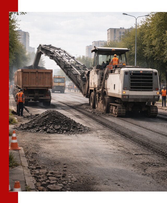 Фрезерованный асфальт в Реже — удаление и вывоз старого покрытия