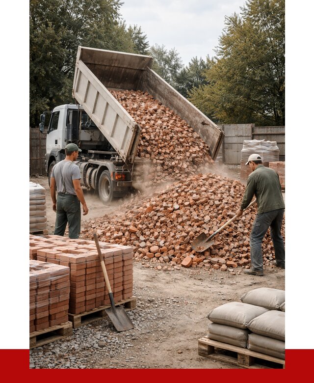 Бой кирпича в Реже с доставкой от 4600 руб/куб | ПРОНЕРУДРеж