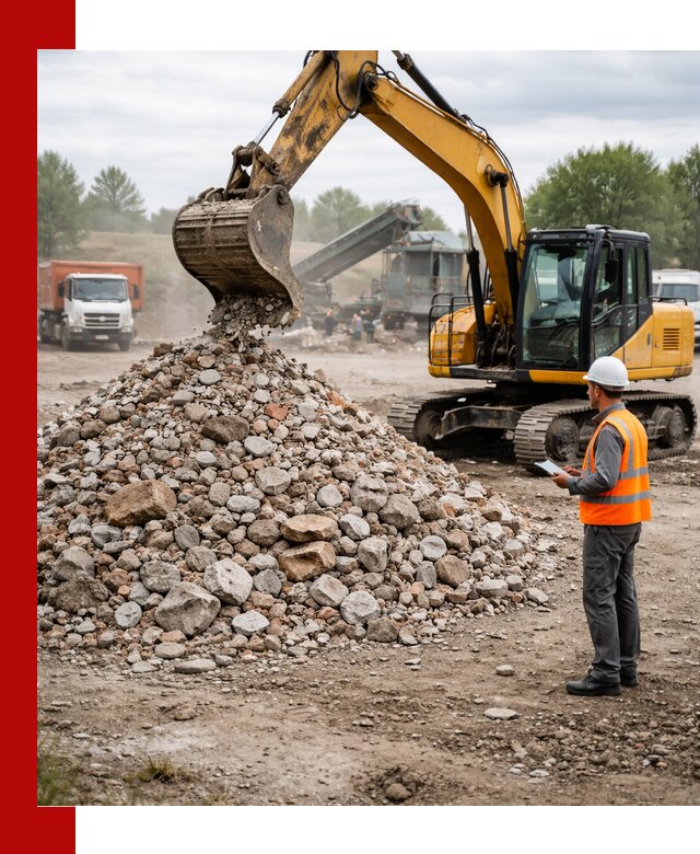 Доставка и вывоз строительного боя в Реже