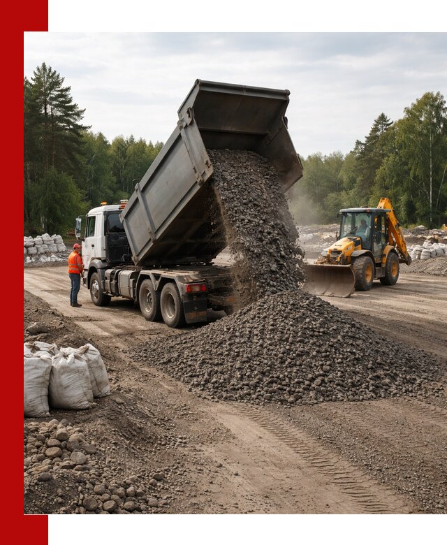 Доставка дробленого асфальта в Реже для дорожных работ