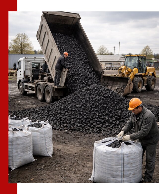 Доставка каменного угля в Реже оптом и в розницу