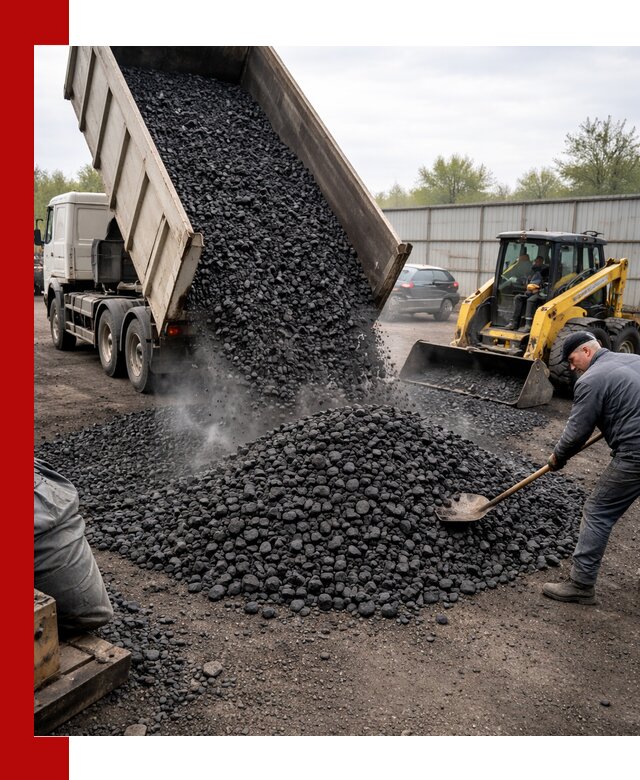 Доставка угля орех в Реже оптом и в розницу