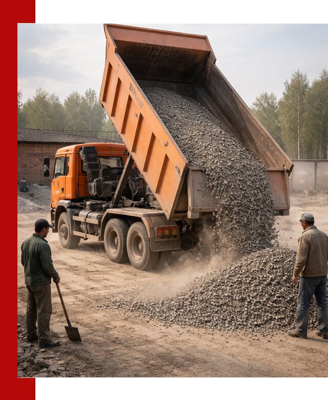 Доставка самосвалом 20 м3 в Реже быстро и надежно