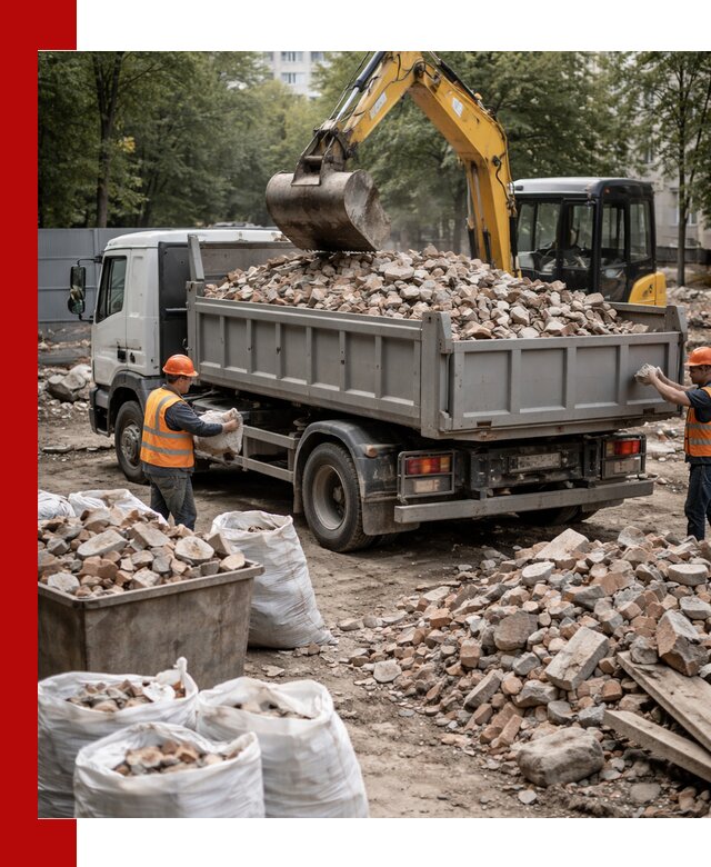 Вывоз строительного мусора в Реже с самосвалами и контейнерами