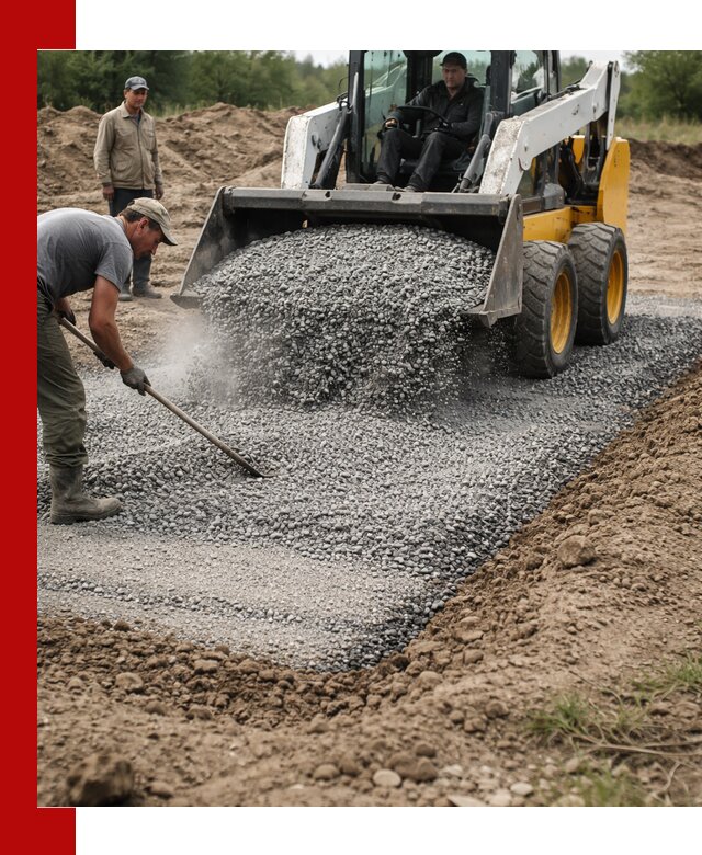Устройство щебеночной подушки в Реже для дорог и фундаментов